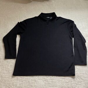 Men’s Black Claiborne Ribbed Knit Top 2XL